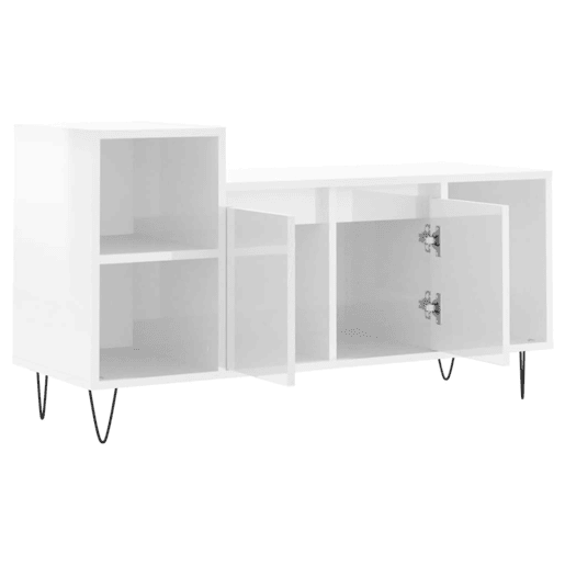 Móvel para TV - Móvel de TV - Armário de TV 100x35x55 cm derivados madeira branco brilhante