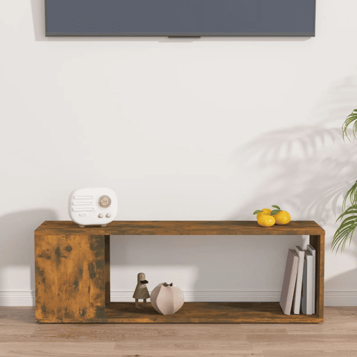 Móvel de TV - Modulo de TV - Armário de TV 100x24x32 cm derivados madeira carvalho fumado