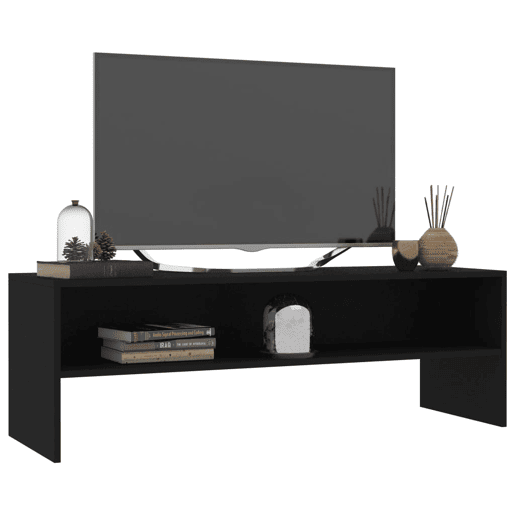 Móvel de TV - Modulo de TV - Armário de TV 120x40x40 cm contraplacado preto