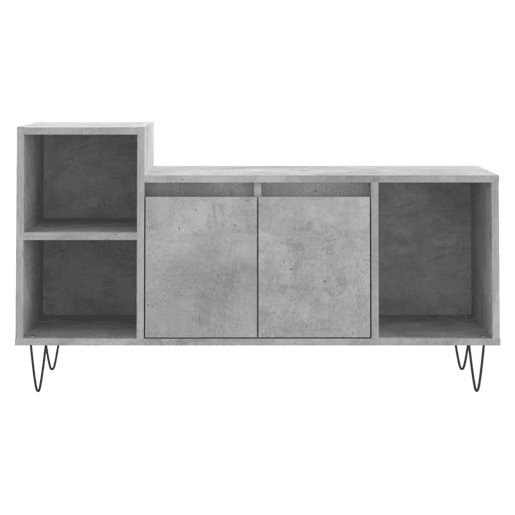 Móvel p TV, Armário de TV 100x35x55 madeira processada cinzento cimento