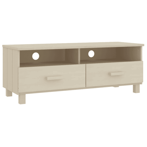 Móvel de TV - Modulo de TV - Armário de TV HAMAR 106x40x40 cm pinho maciço castanho-mel