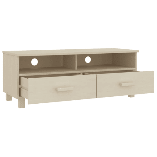 Móvel de TV - Modulo de TV - Armário de TV HAMAR 106x40x40 cm pinho maciço castanho-mel