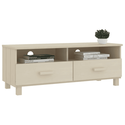 Móvel de TV - Modulo de TV - Armário de TV HAMAR 106x40x40 cm pinho maciço castanho-mel