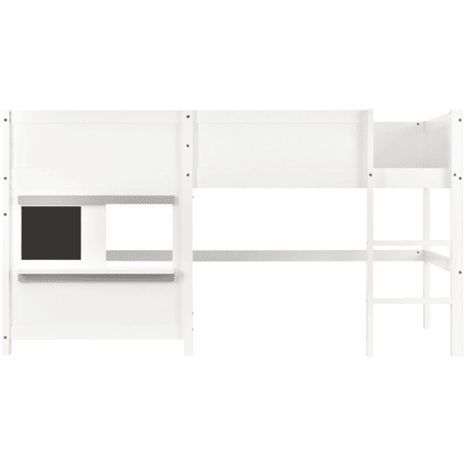 Cama alta 90x200cm - com 2 painéis de graffiti - Branco