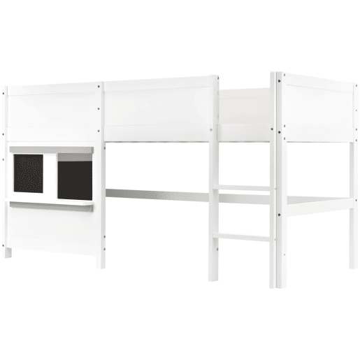 Cama alta 90x200cm - com 2 painéis de graffiti - Branco