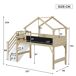 Cama alta para niños Cama alta para niños Natural/ Blanco