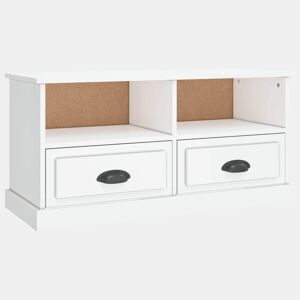 Móvel de TV - Modulo de TV - Armário de TV 93x35,5x45 cm derivados de madeira branco brilhante