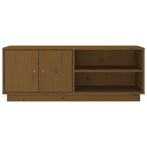 Móvel de TV - Modulo de TV - Armário de TV 105x34x40 cm madeira de pinho maciça castanho mel