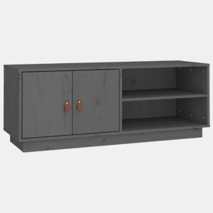 Móvel de TV - Modulo de TV - Armário de TV 105x34x40 cm madeira de pinho maciça cinzento
