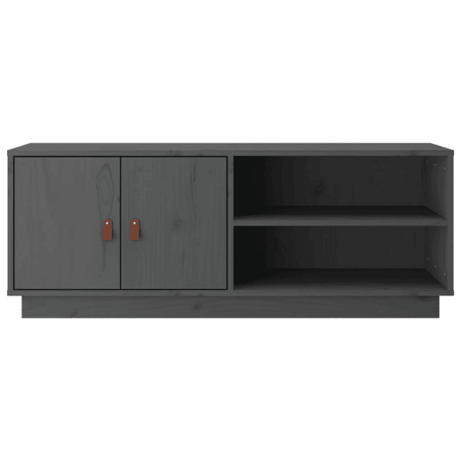 Móvel de TV - Modulo de TV - Armário de TV 105x34x40 cm madeira de pinho maciça cinzento