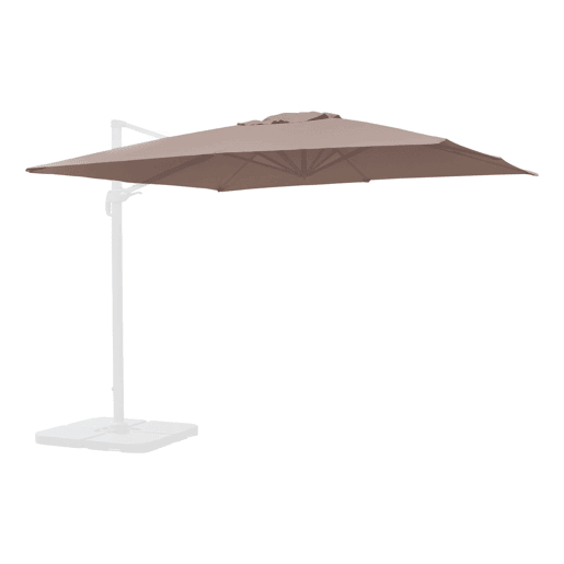 3x3m cobertura guarda-sol quadrada offset, Lona para guarda-sol Falgos, Taupe, 296x296x296 cm