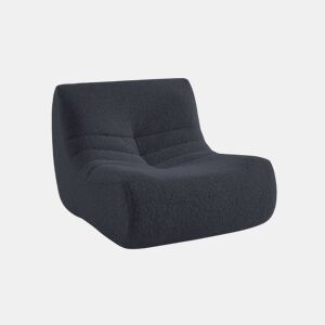 Módulo de sofá modular em tecido de efeito alpaca, 1 lugar, Sokol alpaca, Azul escuro, 105x91x72 cm