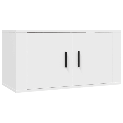 Conjunto móveis de TV - Armários TV 3 pcs madeira processada branco