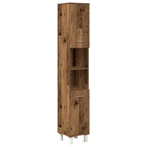 vidaXL 4 pcs conj. móveis casa banho derivados madeira madeira velha