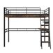 Cama alta para niños Cama alta para niños Negro/ Madera