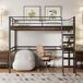 Cama alta para niños Cama alta para niños Negro/ Madera