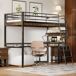 Cama alta para niños Cama alta para niños Negro/ Madera