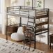 Cama alta para niños Cama alta para niños Negro/ Madera