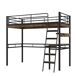 Cama alta para niños Cama alta para niños Negro/ Madera
