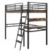 Cama alta para niños Cama alta para niños Negro/ Madera