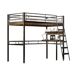 Cama alta para niños Cama alta para niños Negro/ Madera