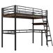 Cama alta para niños Cama alta para niños Negro/ Madera