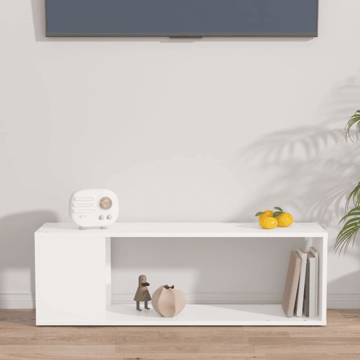 Móvel de TV - Modulo de TV - Armário de TV 100x24x32 cm derivados de madeira branco