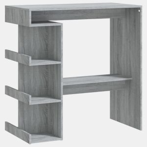 vidaXL Mesa de bar c prateleiras 100x50x101,5cm carvalho sonoma cinza