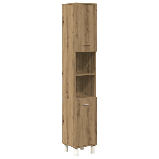 vidaXL 4 pcs móveis de casa de banho deriv. madeira carvalho artisiano