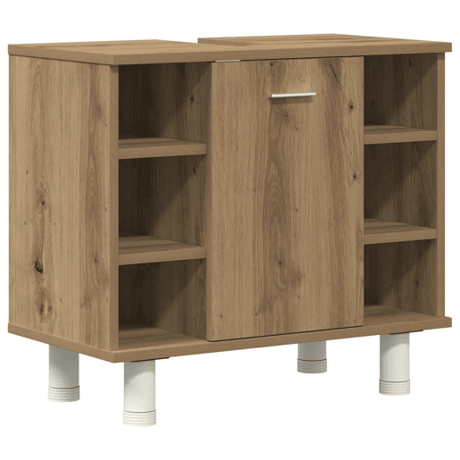 vidaXL 4 pcs móveis de casa de banho deriv. madeira carvalho artisiano