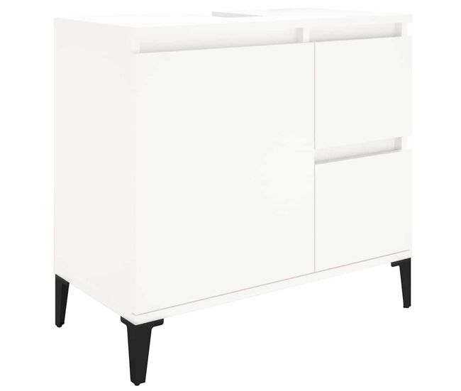 Vidaxl armario de baño madera contrachapada blanco 65x33x60 cm