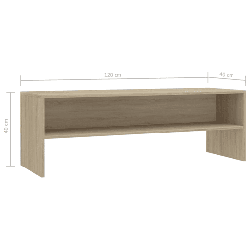 Móvel de TV - Modulo de TV - Armário de TV 120x40x40 cm derivados de madeira carvalho sonoma