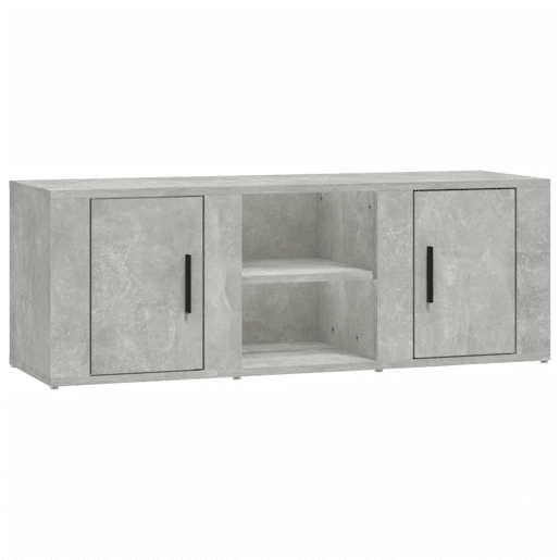 Móvel p TV, Armário de TV 100x31,5x35 cm derivados madeira cinzento cimento