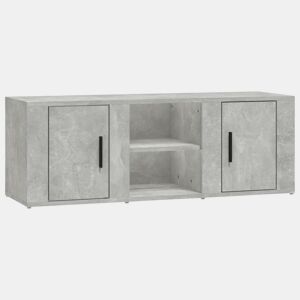 Móvel p TV, Armário de TV 100x31,5x35 cm derivados madeira cinzento cimento