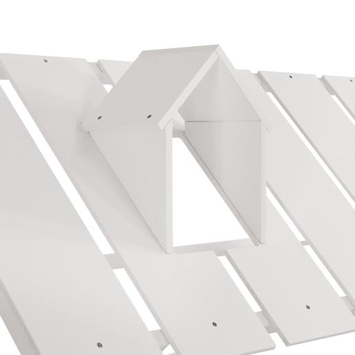 Cama de criança 120x200 cm com cama com gavetão 120x190 cm - em madeira de pinho e MDF - Branco