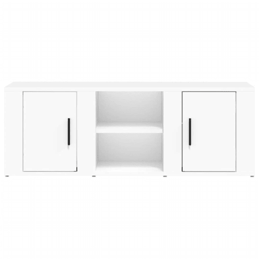 Móvel p TV, Armário de TV 100x31,5x35 cm derivados de madeira branco