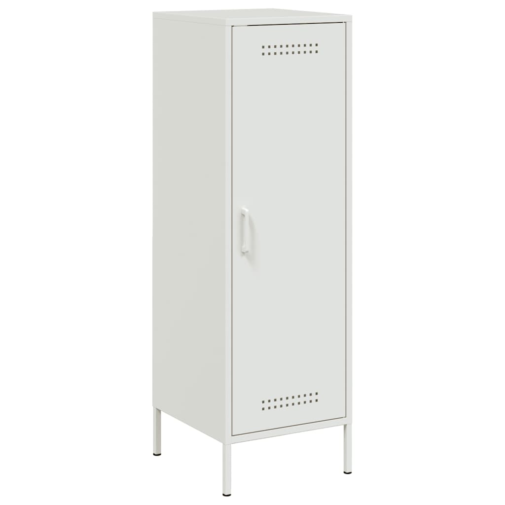 Vidaxl aparador de acero blanco 36x39x113 cm