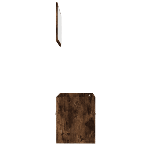 vidaXL 2 pcs conj. móveis casa de banho derivados madeira cor fumado