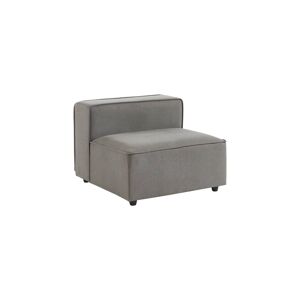 Cadeirão com assento em tecido hidrófugo, módulo para sofá modular, Sense, Cinza Claro, 91x91x68 cm