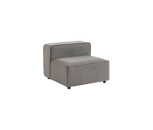 Sillón con asiento, módulo para sofá modular, sense, gris claro, 91x91x68 cm