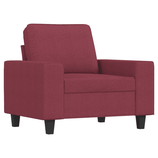 vidaXL Poltrona com apoio de pés 60 cm tecido vermelho tinto vidaXL Poltrona com apoio de pés 60 cm tecido vermelho tinto