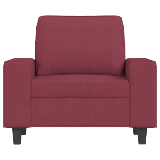 vidaXL Poltrona com apoio de pés 60 cm tecido vermelho tinto vidaXL Poltrona com apoio de pés 60 cm tecido vermelho tinto