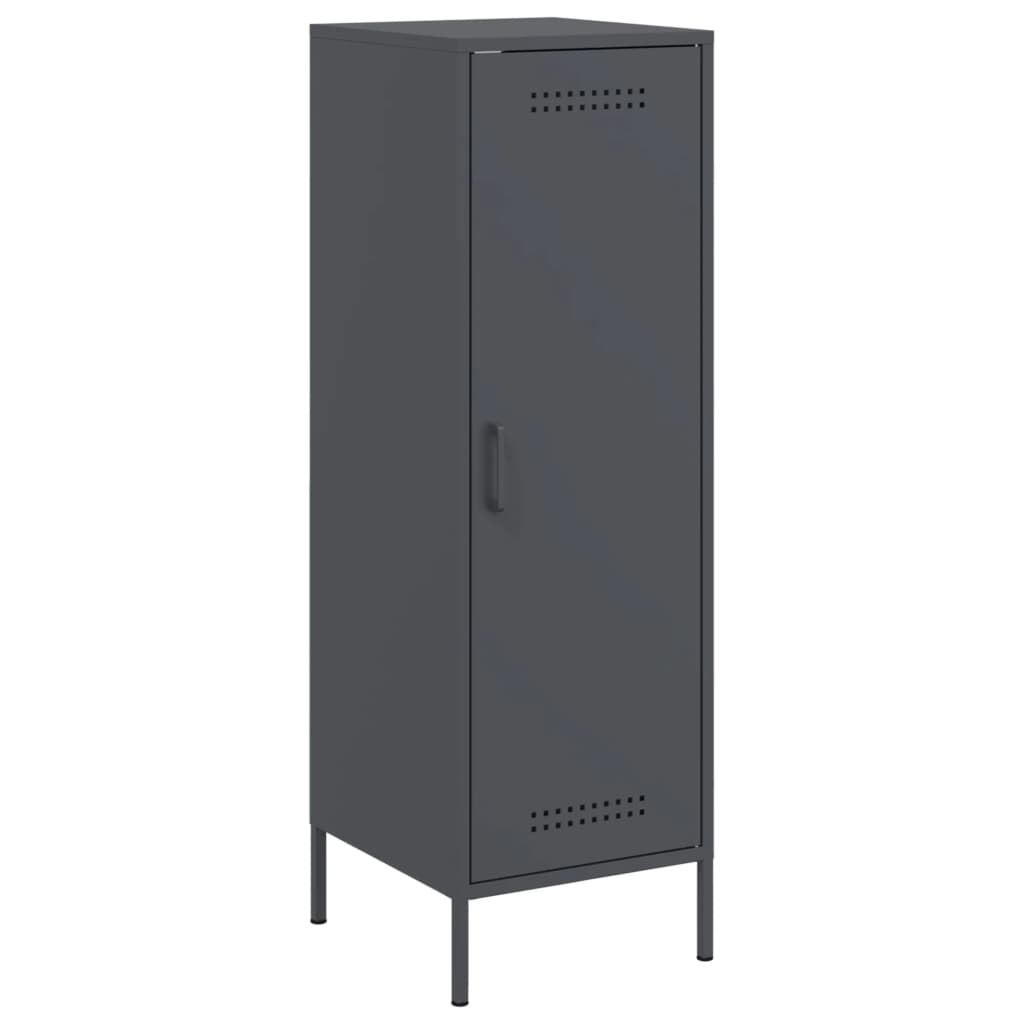 Vidaxl aparador de acero gris antracita 36x39x113 cm