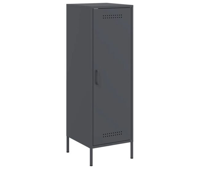 Vidaxl aparador de acero gris antracita 36x39x113 cm