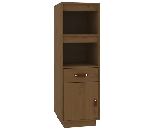 Vidaxl aparador alto madera maciza de pino marrón miel 34x40x108,5 cm