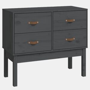 vidaXL Mesa consola 90x40x78 cm madeira de pinho maciça cinza