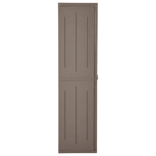 vidaXL Móvel arrumação jardim 65x45x172 cm PP aspeto madeira castanho vidaXL Móvel arrumação jardim 65x45x172 cm PP aspeto madeira castanho