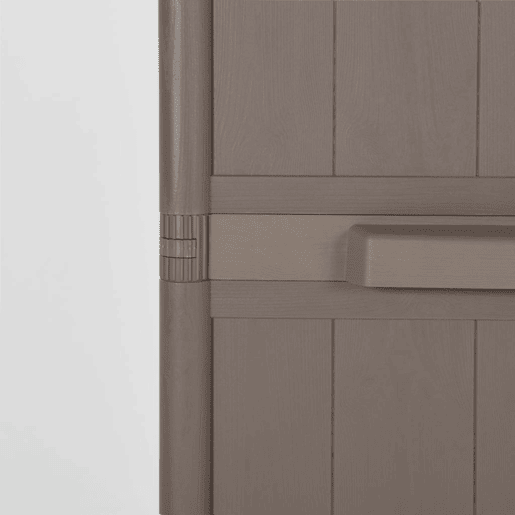 vidaXL Móvel arrumação jardim 65x45x172 cm PP aspeto madeira castanho vidaXL Móvel arrumação jardim 65x45x172 cm PP aspeto madeira castanho