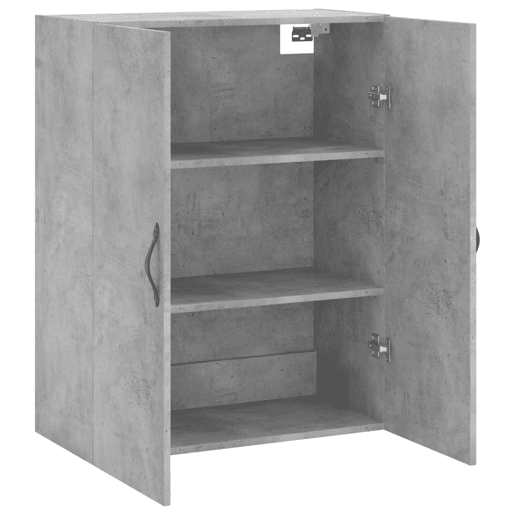 vidaXL Armário de parede 69,5x34x90 cm deriv. madeira cinzento cimento vidaXL Armário de parede 69,5x34x90 cm deriv. madeira cinzento cimento