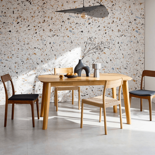 Mesa de jantar retangular extensível 160 - 210cm, Holy, Natural, 210x90x76 cm